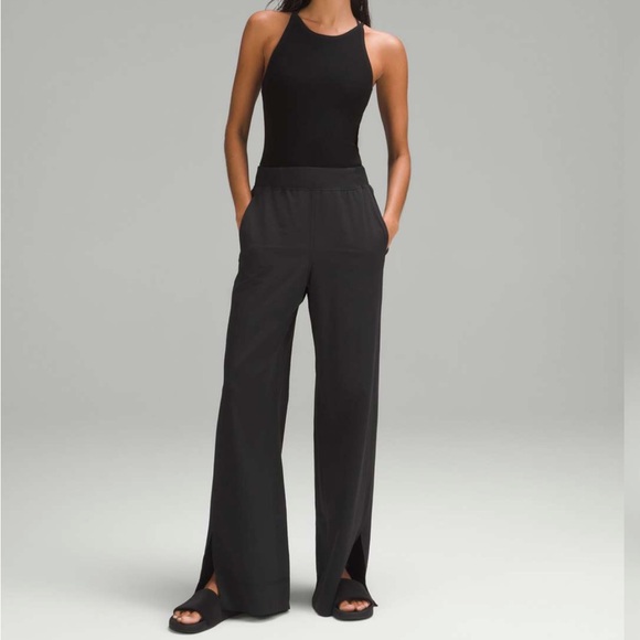 lululemon athletica Pants - Lululemon Stretch Woven Wide-Leg High-Rise Pant black